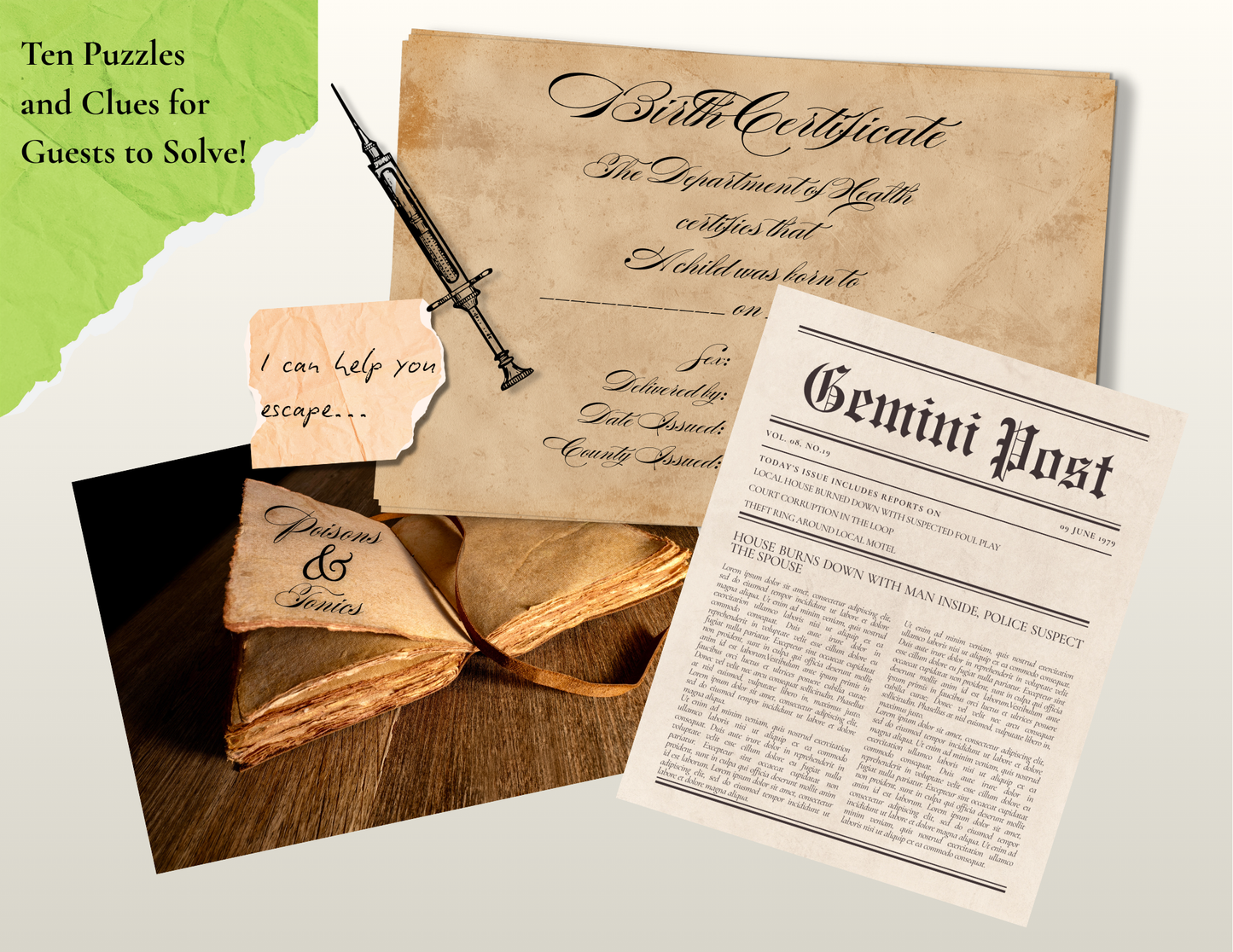 Murder Mystery Digital Party Kit - 1990s Cult Theme